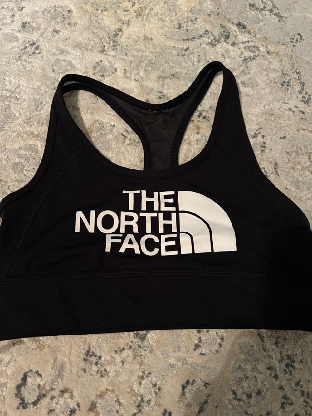 The North Face Black Sports Bra with White Logo